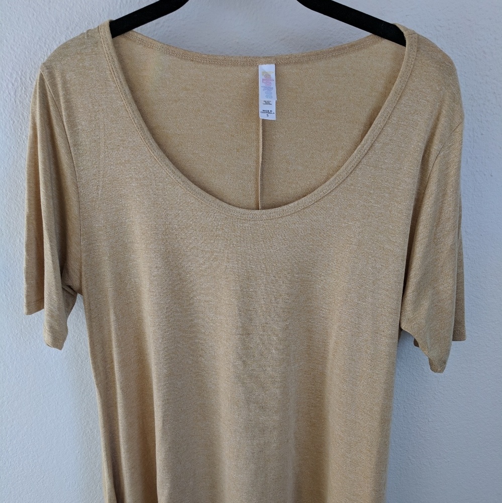 Lularoe tee, gold/yellow